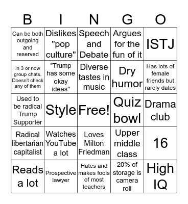 @Pennsylvania.ultracapitalist Bingo  Bingo Card