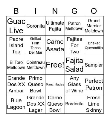 Bingo! Bingo Card