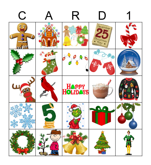 CHRISTMAS  BINGO Card
