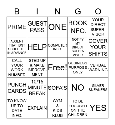 Bingo One Bingo Card
