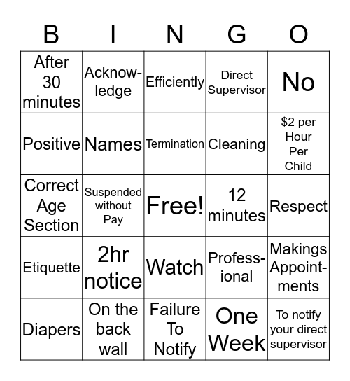 Bingo Two Bingo Card