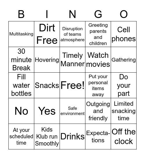 Bingo 5 Bingo Card
