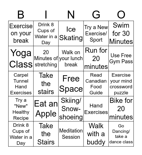 Poly Nova Wellness Bingo Card