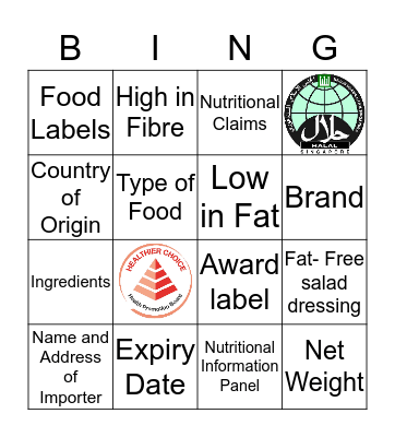 FCE Bingo Card
