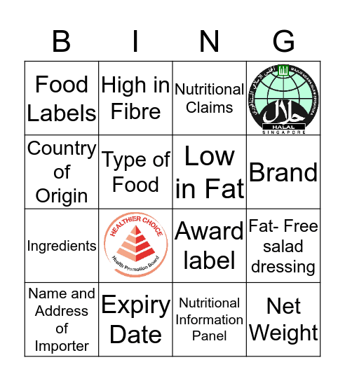 FCE Bingo Card