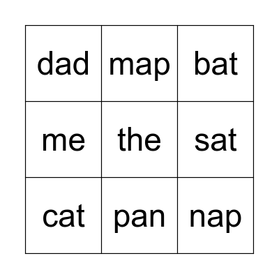 prek9 Bingo Card