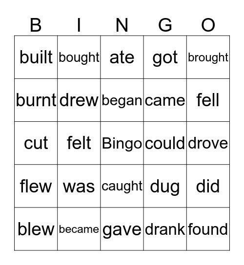 Brenda的英语课堂 Bingo Card