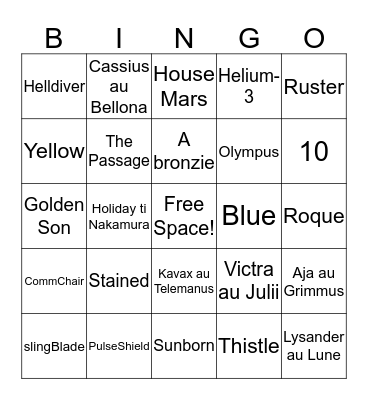 HowlerFest Bingo Card