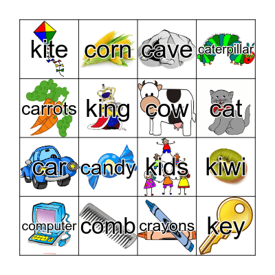 k Bingo Card