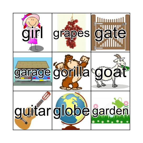 g Bingo Card