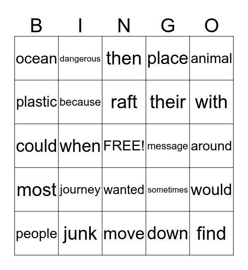 302 Bingo Card