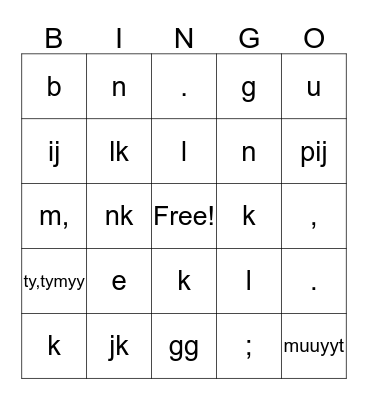 Baby Shower Bingo Card