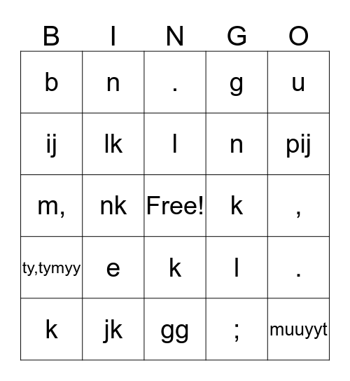 Baby Shower Bingo Card