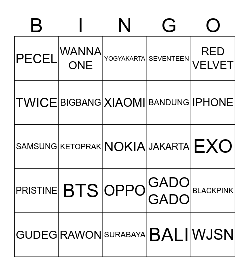 BINGO DxBLACKLABEL Bingo Card