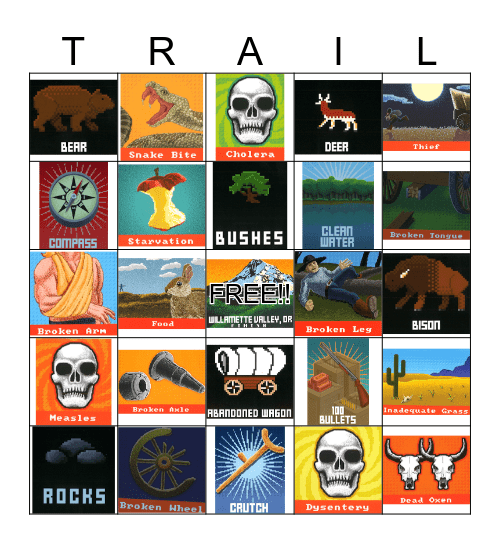 OREGON TRAIL BINGO Card