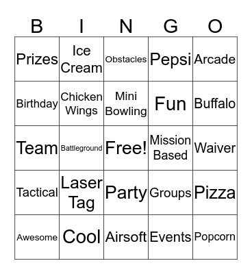 BUFFALO BATTLEGROUND Bingo Card