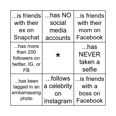 Someone who.. Bingo Card