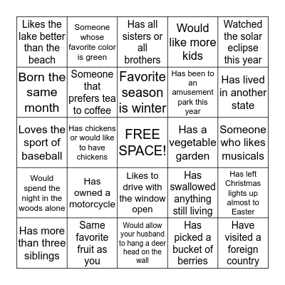 Bingo Card