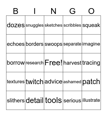 3rd grade: 6,7,8 Vocab Bingo Card