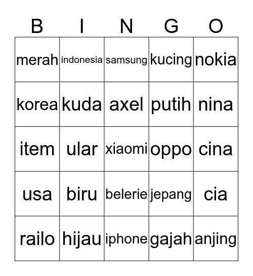 BELERIE SI PUTRI ULAR Bingo Card