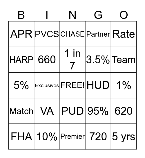 " 90% " Bingo Card