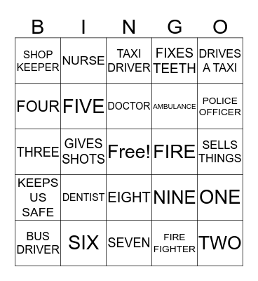 PEOPLE AROUND TOWN Bingo Card