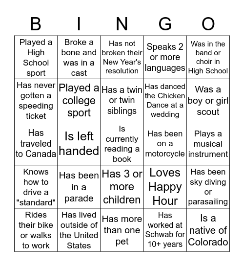 SPS Bingo Card