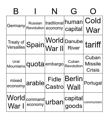 SOCIAL STUDIES BENCHMARK PART 1 Bingo Card