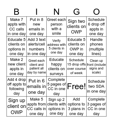 CSC Bingo Card