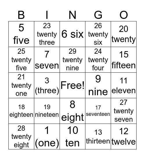 Bingo Card