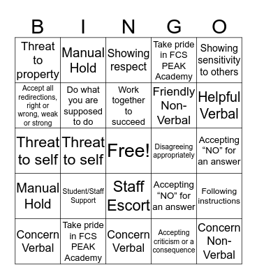 P E E R   P A C K E T: 7 Levels of Redirection, 3 Reasons for a hold, 6 Steps to Success Bingo Card