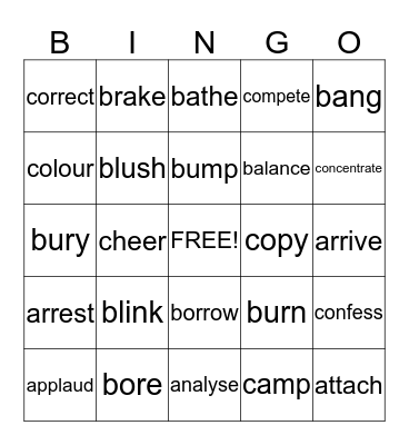 S 3  Bingo Card