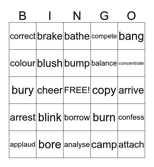 S 3  Bingo Card