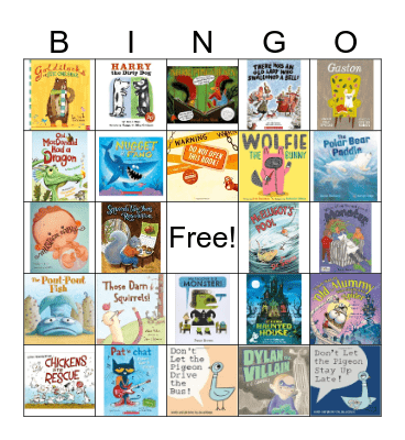 Kinder Books Bingo Card