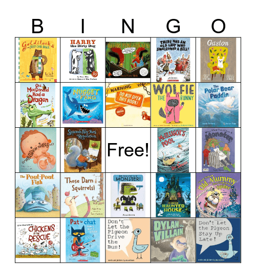Kinder Books Bingo Card