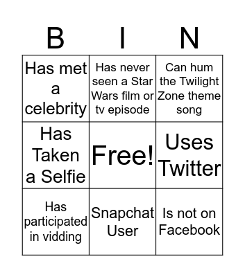 Race, Class, Gender in Digital Media Bingo Card