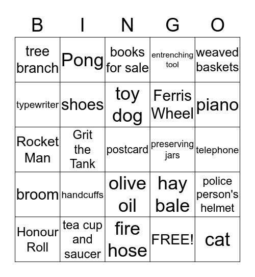 Unley Museum Bingo Card