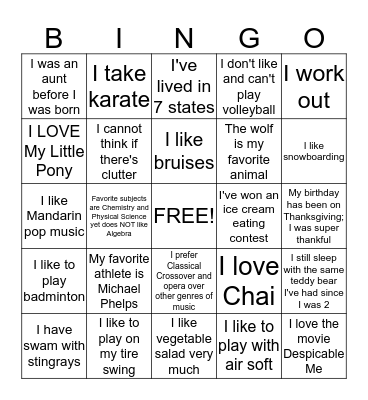 Bingo Card