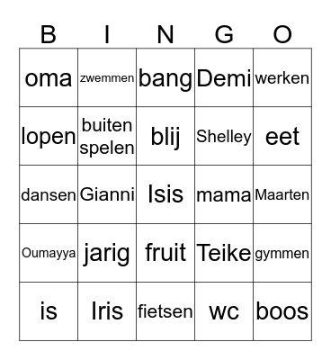 eet Bingo Card