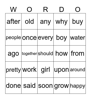 Bingo Card