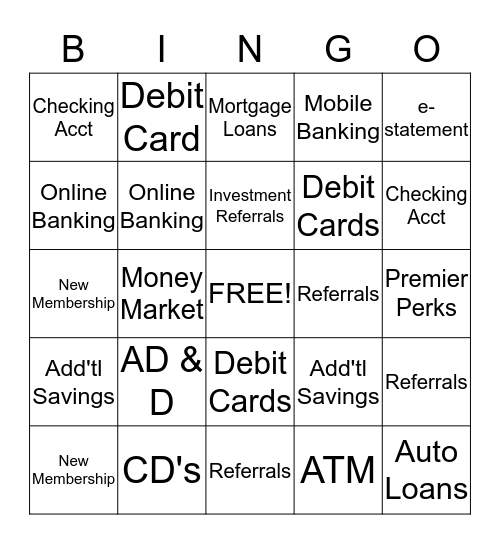 River Place Branch BINGO Card