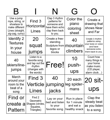 Specialist BINGO! Bingo Card