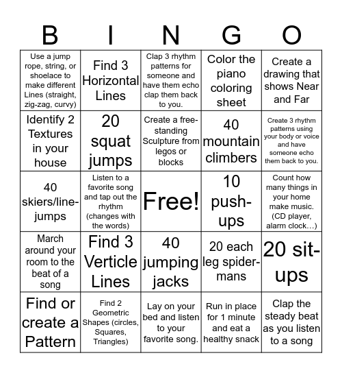 Specialist BINGO! Bingo Card