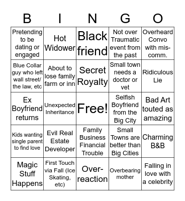 Hallmark Bingo Card