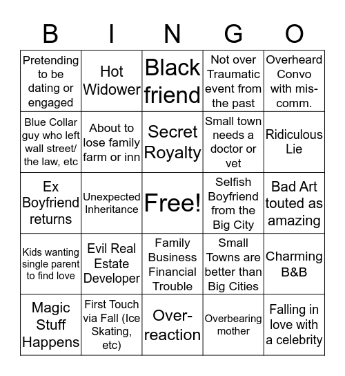Hallmark Bingo Card