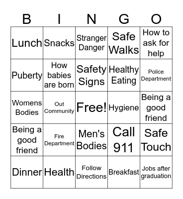 Our Semester- What are we going to learn Bingo Card