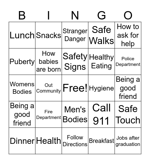 Our Semester- What are we going to learn Bingo Card