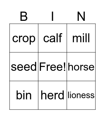 January- Week 1 Bingo Card