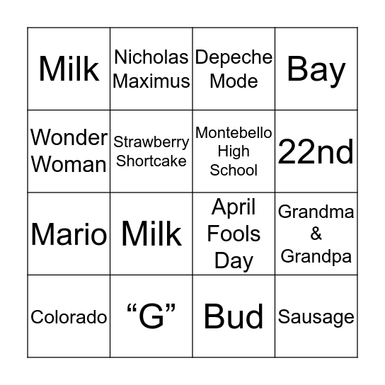 Bingo Card