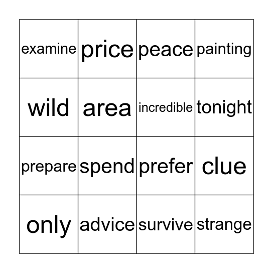 Bingo Card